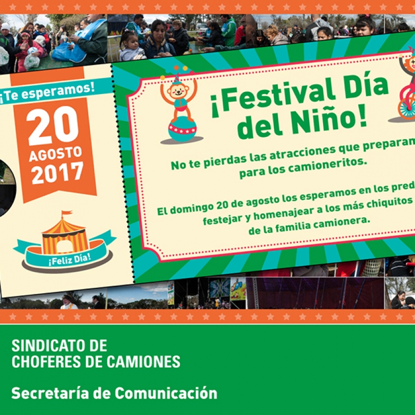 Invitamos a las Familias Camioneras al Festival del Día del Niño